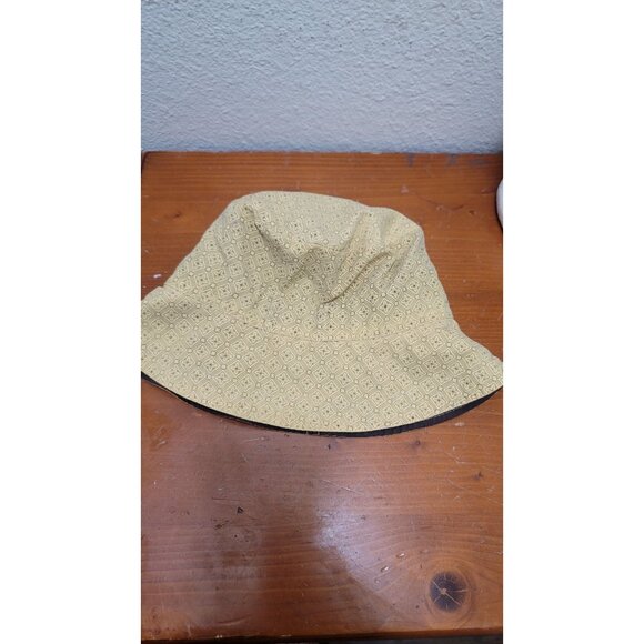 Prana Reversible Brown & Yellow Bucket Hat Size M - Picture 5 of 6